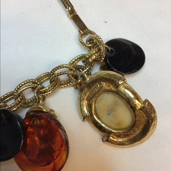 VINTAGE FLORENZA JAPANESE DEVIL NOH BRACELET SIGNED